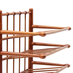 Mahogany magazine or note rack, attributed to Josef Frank, 1950s