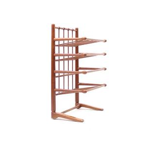 Mahogany magazine or note rack, attributed to Josef Frank, 1950s