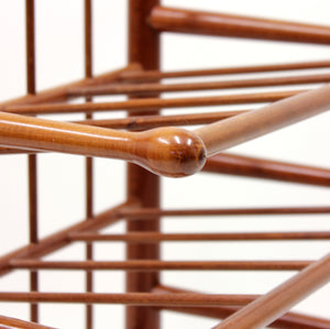 Mahogany magazine or note rack, attributed to Josef Frank, 1950s