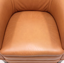 Load image into Gallery viewer, Brown leather club chair on castors, 1930s