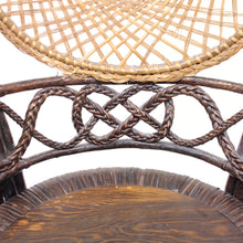 Load image into Gallery viewer, Vintage rattan and wicker arm chair, 1970s