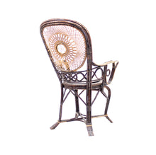 Load image into Gallery viewer, Vintage rattan and wicker arm chair, 1970s