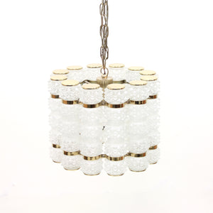 Brass and glass ceiling lamp by Trying Konsthantverk, 1960s