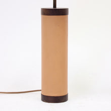 Load image into Gallery viewer, Pair of rosewood and leather table lamps, attributed to Bergboms, 1960s