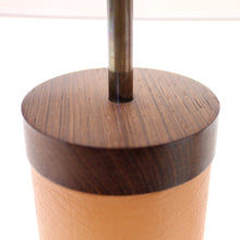Load image into Gallery viewer, Pair of rosewood and leather table lamps, attributed to Bergboms, 1960s