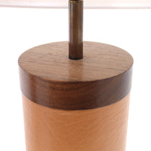 Load image into Gallery viewer, Pair of rosewood and leather table lamps, attributed to Bergboms, 1960s