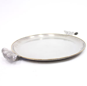 Estrid Ericson, pewter and brass tray for Svenskt Tenn, 1940