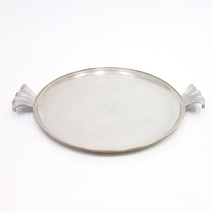 Estrid Ericson, pewter and brass tray for Svenskt Tenn, 1940