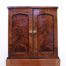Load image into Gallery viewer, English small pyramid mahogany cabinet, retailed by E. C. Spurin, ca 1900
