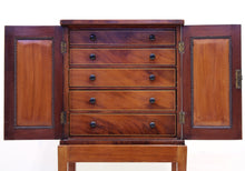 Load image into Gallery viewer, English small pyramid mahogany cabinet, retailed by E. C. Spurin, ca 1900