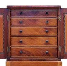 Load image into Gallery viewer, English small pyramid mahogany cabinet, retailed by E. C. Spurin, ca 1900