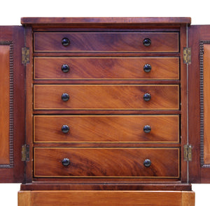 English small pyramid mahogany cabinet, retailed by E. C. Spurin, ca 1900