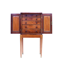 Load image into Gallery viewer, English small pyramid mahogany cabinet, retailed by E. C. Spurin, ca 1900