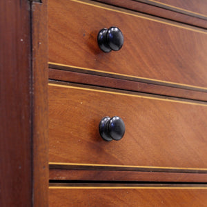 English small pyramid mahogany cabinet, retailed by E. C. Spurin, ca 1900