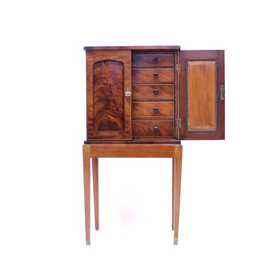 English small pyramid mahogany cabinet, retailed by E. C. Spurin, ca 1900