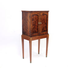 Load image into Gallery viewer, English small pyramid mahogany cabinet, retailed by E. C. Spurin, ca 1900