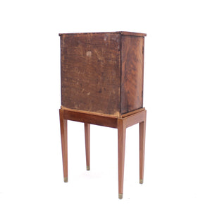 English small pyramid mahogany cabinet, retailed by E. C. Spurin, ca 1900