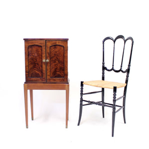 English small pyramid mahogany cabinet, retailed by E. C. Spurin, ca 1900