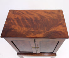 Load image into Gallery viewer, English small pyramid mahogany cabinet, retailed by E. C. Spurin, ca 1900