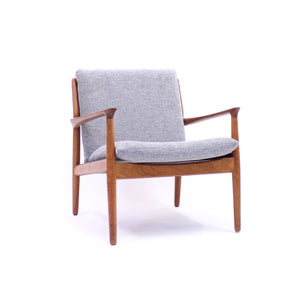 Grete Jalk, teak easy chair, Glostrup Møbelfabrik, 1950s