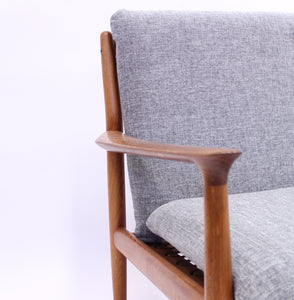 Grete Jalk, teak easy chair, Glostrup Møbelfabrik, 1950s