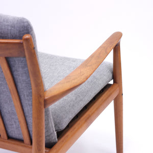 Grete Jalk, teak easy chair, Glostrup Møbelfabrik, 1950s