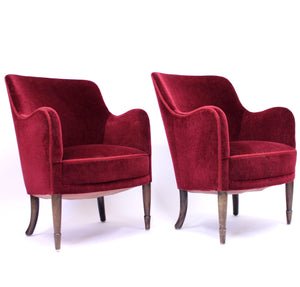Carl Malmsten, pair of lounge chairs model Konsert for Stockholm Concert Hall, 1926