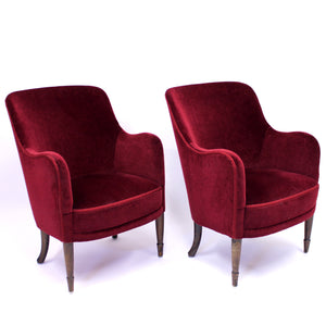 Carl Malmsten, pair of lounge chairs model Konsert for Stockholm Concert Hall, 1926