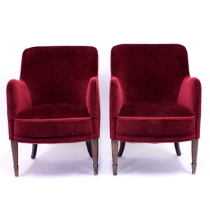 Carl Malmsten, pair of lounge chairs model Konsert for Stockholm Concert Hall, 1926