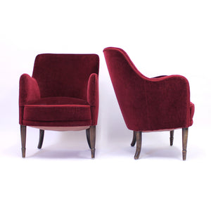 Carl Malmsten, pair of lounge chairs model Konsert for Stockholm Concert Hall, 1926