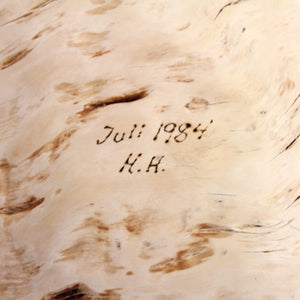 Exceptional and very large Swedish burl bowl of birch, 1984
