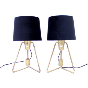 Pair of ASEA brass table- / wall lamps, 1950s