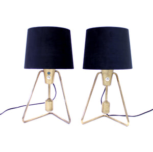 Pair of ASEA brass table- / wall lamps, 1950s
