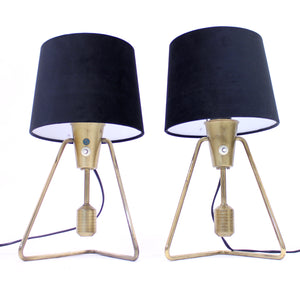 Pair of ASEA brass table- / wall lamps, 1950s