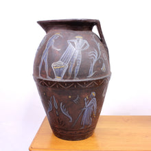 Load image into Gallery viewer, Angelo Ricceri, painted very large terracotta urn / olive jar, early 20th century