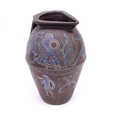 Load image into Gallery viewer, Angelo Ricceri, painted very large terracotta urn / olive jar, early 20th century