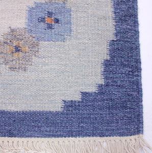 Swedish flat weave Röllakan carpet, 1950s