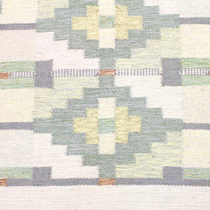 Swedish flat weave Röllakan carpet, 1950s
