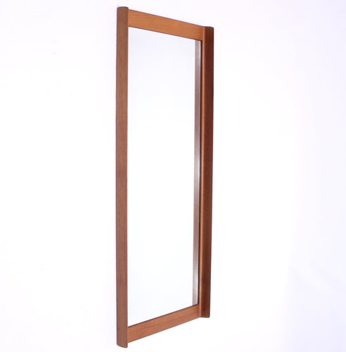 Rare vintage Scandinavian Luxus teak wall mirror, 1960s