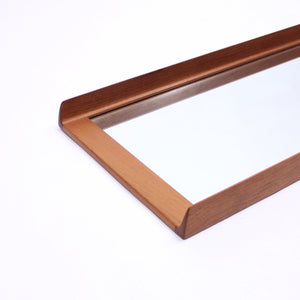 Rare vintage Scandinavian Luxus teak wall mirror, 1960s