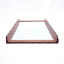 Load image into Gallery viewer, Rare vintage Scandinavian Luxus teak wall mirror, 1960s