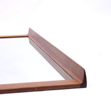 Load image into Gallery viewer, Rare vintage Scandinavian Luxus teak wall mirror, 1960s
