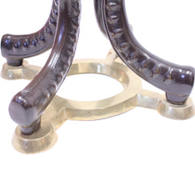 Load image into Gallery viewer, Pair of vintage brass and faux tusks side or coffee tables, ca 1980