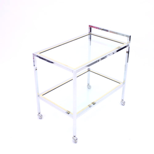 Minimalist bar trolley, attributed to Romeo Rega, 1970s
