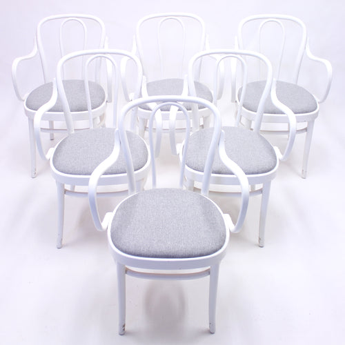 Set of 6 bent wood armchairs, model Wien, by Gemla, 1980s