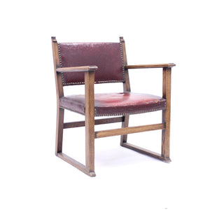 Oak fireside chair attributed to Adolf Loos, 1930s