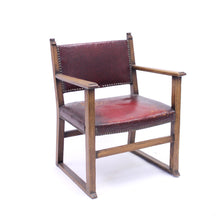 Load image into Gallery viewer, Oak fireside chair attributed to Adolf Loos, 1930s