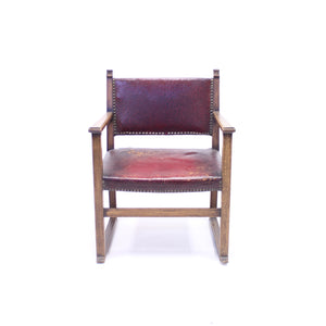 Oak fireside chair attributed to Adolf Loos, 1930s