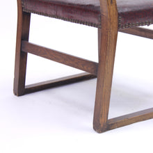 Load image into Gallery viewer, Oak fireside chair attributed to Adolf Loos, 1930s