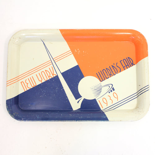 Rare sheet metal tray from New York World's Fair 1939